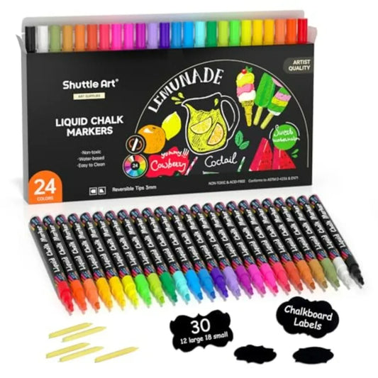 Liquid Chalk Markers Pens - 24 pack