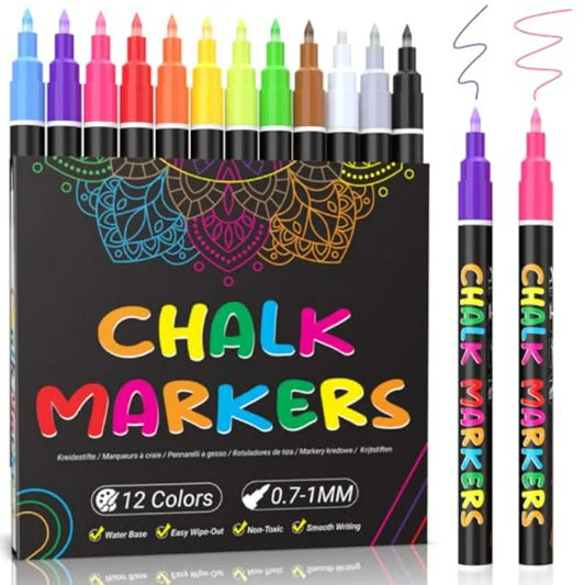 Liquid Chalk Markers Pens - 12 pack